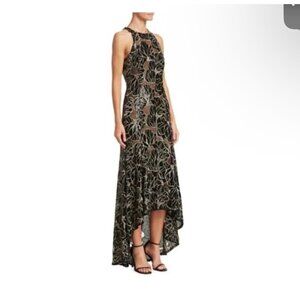 NWT Halston Heritage Sequined Hi-Low Gown